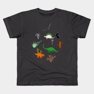 Dinosaur Desert - fun dinosaurs by Cecca Designs Kids T-Shirt